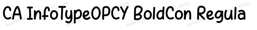 CA InfoTypeOPCY BoldCon Regular字体转换